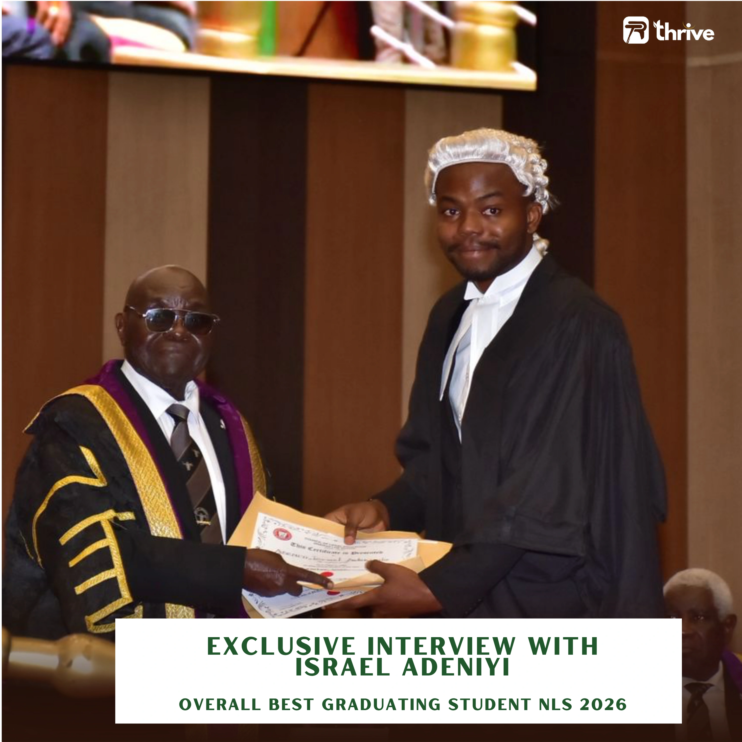 From a D-Grade Scare to Best Overall Student: How Israel Adeniyi Topped 6,009 Candidates at Law School