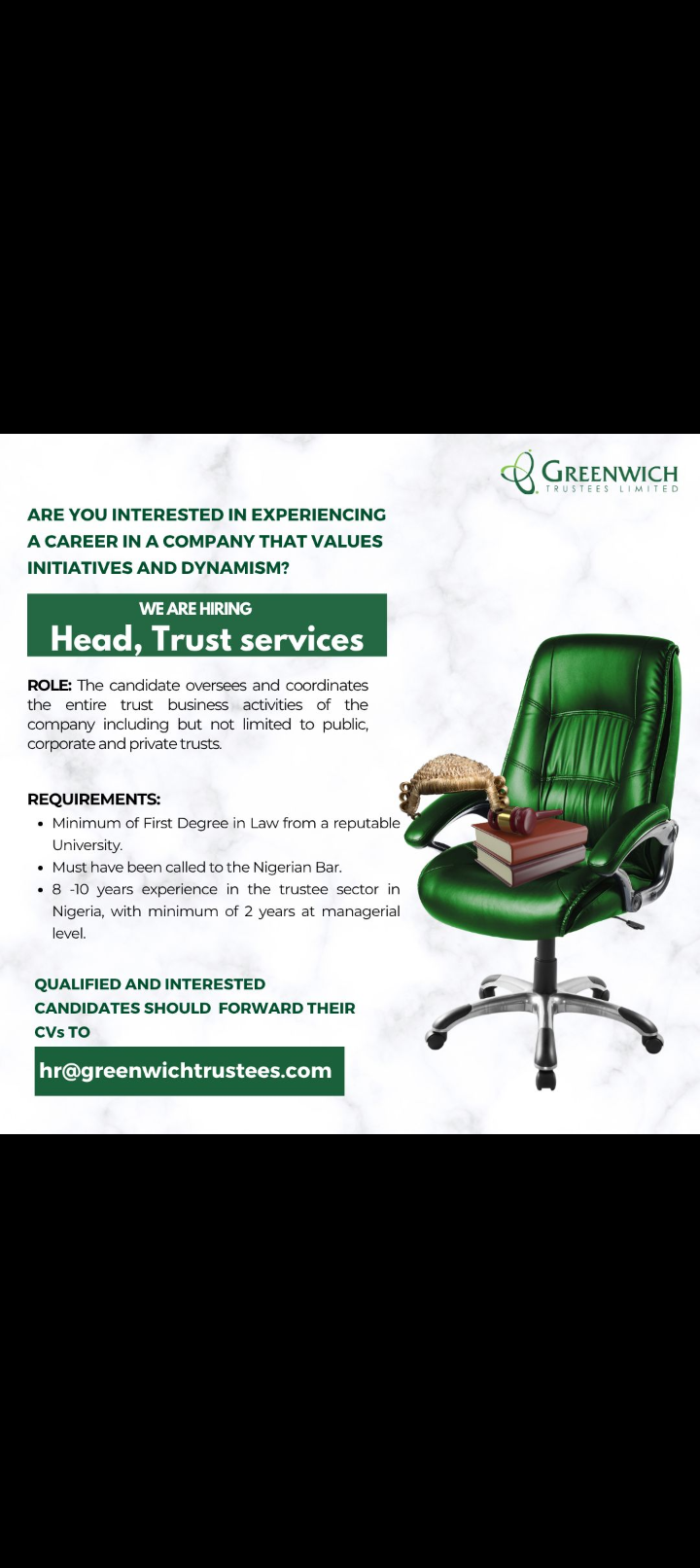 Head, Trustee Services 